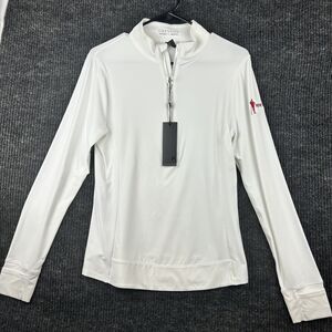 NWT Greyson Ladies Halley Quarter Zip Womens L Long Sleeve Golf Top Arctic White